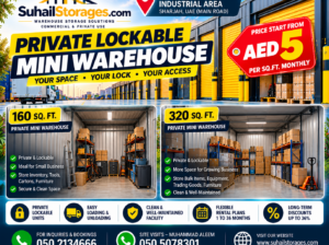 Private Lockable Mini Warehouse for Rent in Sharjah | 160 and 320 Sq Ft Storage Units | Sajaa Oasis | 050 2134666