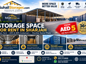 Open Yard and Container Storage | Starting AED 5/Sq.Ft – 050 2134666