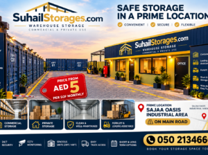 Warehouse Space for Rent in Sharjah | 20ft & 40ft Containers | Main Road Location | 050 2134666